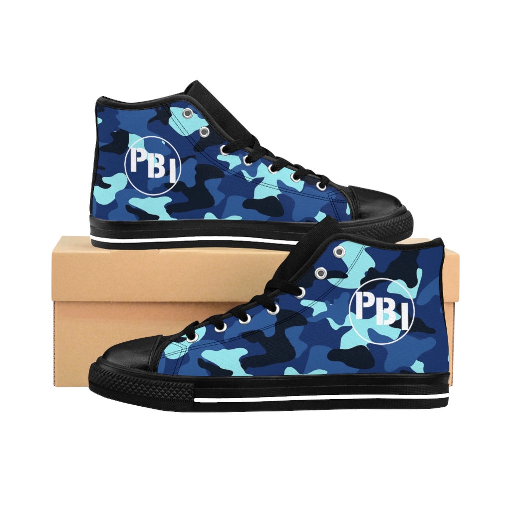 PBI Camo BLUE Men's Sneakers - PipeBomB Industries